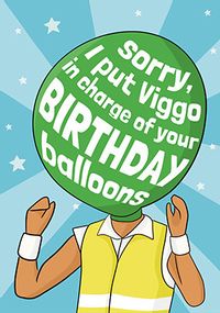 In Charge of Balloons Birthday Card