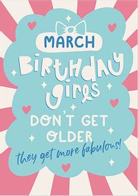 Tap to view March Birthday Girls Card