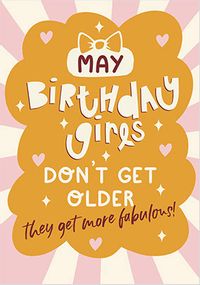 May Birthday Girls Card