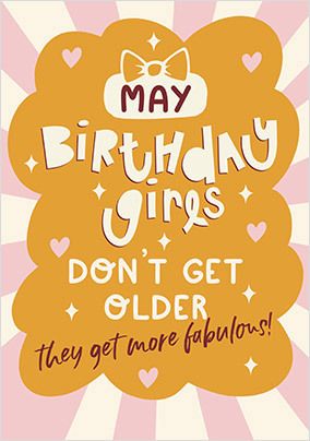 May Birthday Girls Card