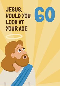 Jesus 60 Birthday Card