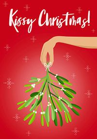 Tap to view Mistletoe Kissy Christmas Card