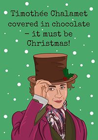 Covered in Chocolate Christmas Card