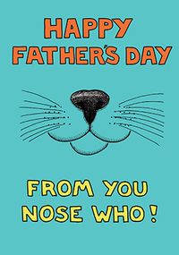 Tap to view Nose Who Cat Father's Day Card