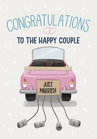 Congrats Happy Couple Wedding Card