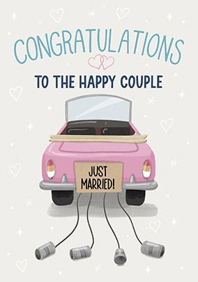 Congrats Happy Couple Wedding Card