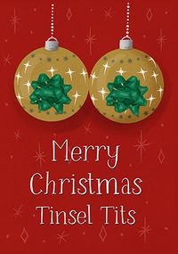 Tap to view Merry Christmas Tinsel Tits card