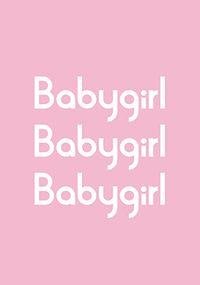 Tap to view Baby Girl Pink New Baby Card