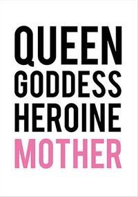 Tap to view Queen Goddess Heroine Mother Mother's Day Card