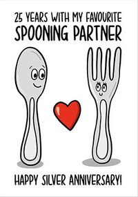 Favourite Spooning Partner Anniversary Card