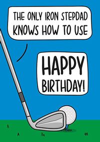 Tap to view Stepdad Golf Birthday Card