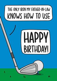 Father In Law Golf Birthday Card