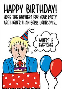 Numbers for Your Party Birthday Card