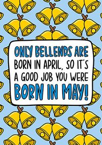 Born in May Rude Birthday Card