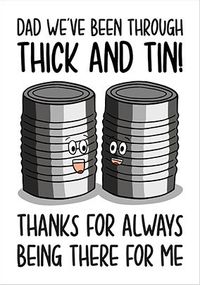Thick and Tin Father's Day Card
