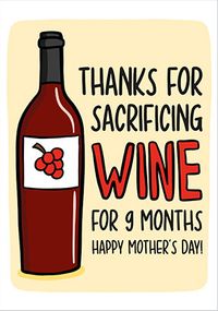 Tap to view Sacrificing Wine Mothers Day Card