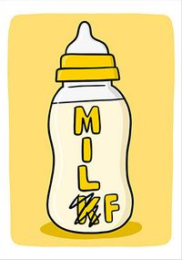 Funny Milk New Baby Card