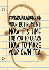 Make Your Own Tea Retirement Card