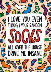 Random Socks All Over the House Card