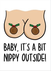Baby It's a Bit Nippy Christmas Card