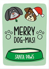 Merry Dogmas Santa Paws Christmas Card