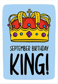 September Birthday King Card