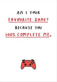 Fave Game Valentine's Day Card