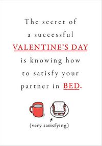 Satisfying in Bed Valentine's Day Card