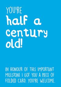 Tap to view Folded 50th Birthday Card