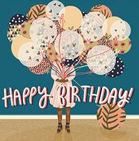 Happy Birthday Balloon Bunch Card