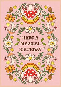 Magical Birthday Toadstool Card