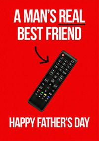 A Man's Real Best Friend Father's Day Card