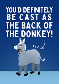 Back of the Donkey Christmas Card