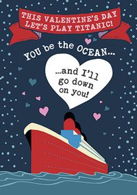 Let's Play Titanic Secret Message Valentine's Card