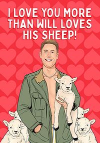 Loves Sheep Topical Valentines Day Card