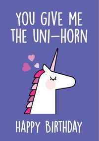 Tap to view Uni-horn Birthday Card