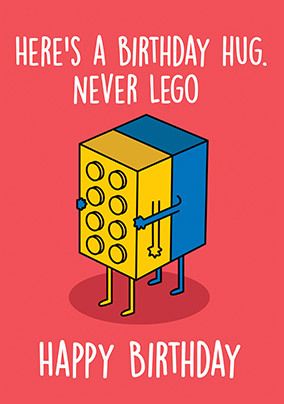 Never Lego Birthday Card