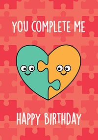 Tap to view Heart Puzzle Birthday Card