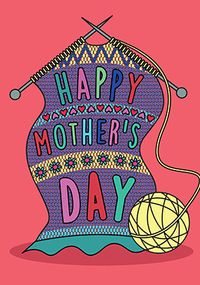 Knitting Mother's Day Card