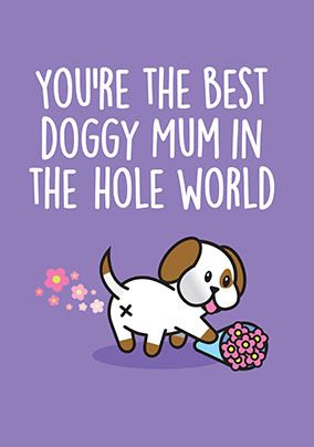 Best Doggy Mum Mother's Day Card