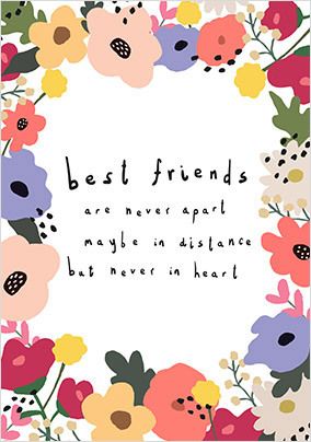Never Apart Best Friends Card