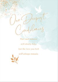 Tap to view Deepest Condolences Sympathy Card
