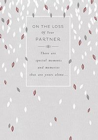 Partner Personalised Sympathy Card