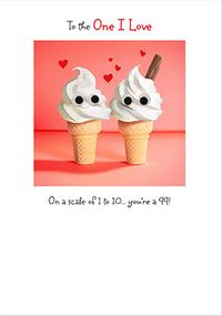 One I Love Ice cream Valentine Card