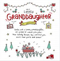 Lovely Granddaughter Christmas Card
