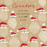 Grandson Santas Christmas Card