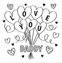 Daddy Colour In Valentine's Day Card