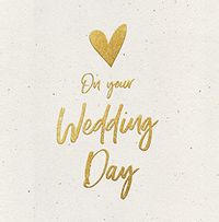 Wedding Day Gold Text Card