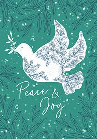 Peace and Joy Dove Christmas Card