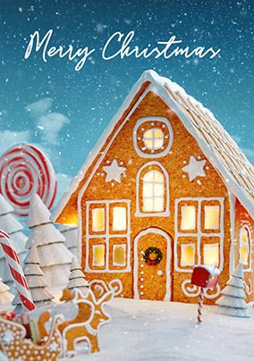 Christmas Gingerbread House Card